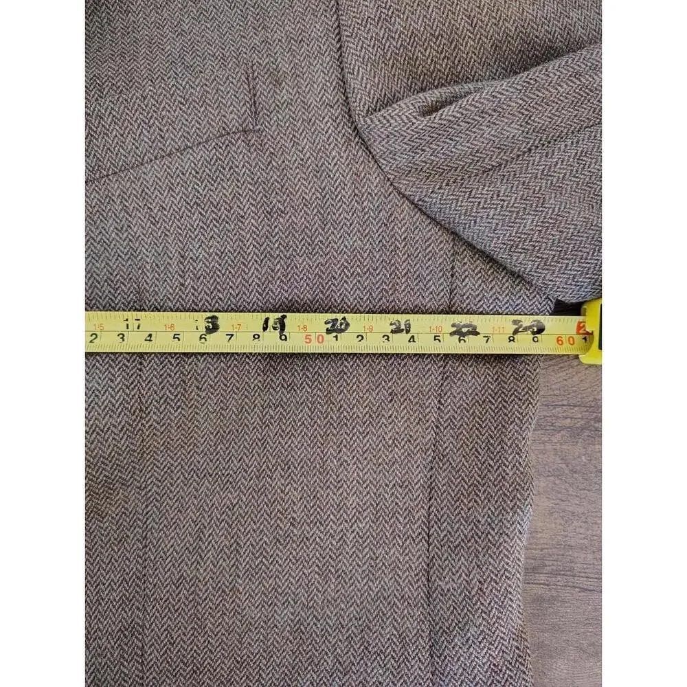 Chaps Pure Wool Brown Tan Sports Coat Jacket 2 Button Blazer Used A Sec 50C 2700